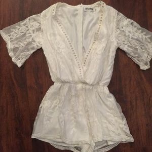 White lace romper